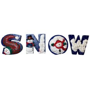 Papel Giftware Snow Snowman Christmas‎ Wooden Letter Decor Set